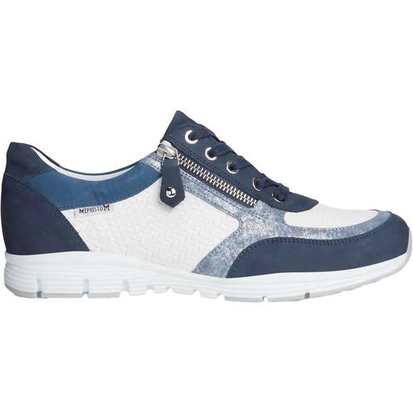 NEW MEPHISTO women's ylona jeans sneakers in blue - Picture 1 of 5